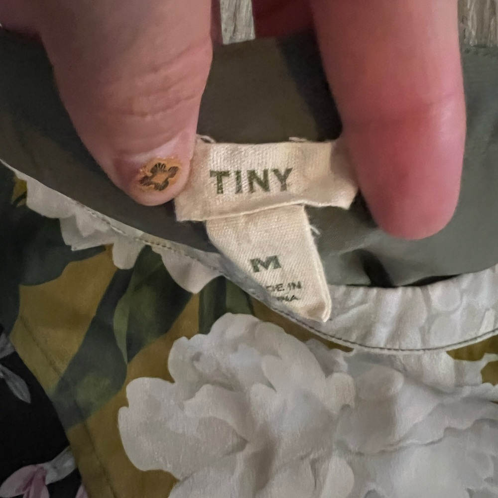 Anthropologie Tiny Patchwork Blooms Tie Waist Blo… - image 5